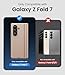 for Samsung Galaxy Z Fold 7 Case with Front Glass Screen Protector, Slim Profile with Kickstand, Rugged Hard Full Body Cover, Daily Drop Protective Phone Case for Samsung Z Fold 7 5g 2025, Rose Gold