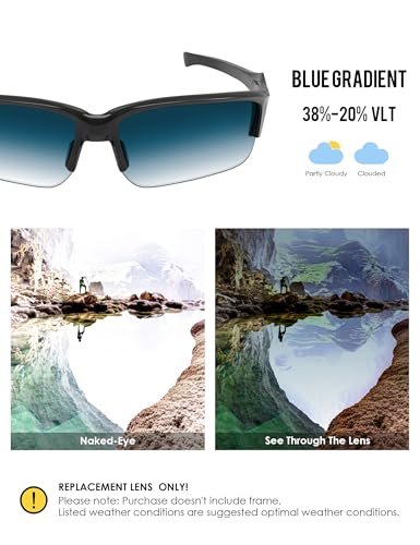 Image of BLAZERBUCK Polarized Replacement Lenses for Oakley Flak Beta OO9363 /Flak Beta Asian Fit OO9372 Sunglass
