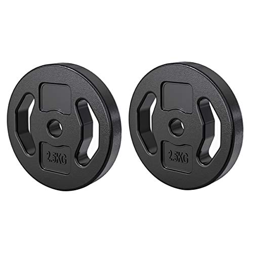 Placas de planchas de goma Peso Grip discos Olímpico Par Barbell 2.5kg * 2 * 2, 5 kg, 7,5 kg * 2 * 2, 10 kg de hierro fundido Placas de entrenamiento de la fuerza del levantamiento de pesas equipo de