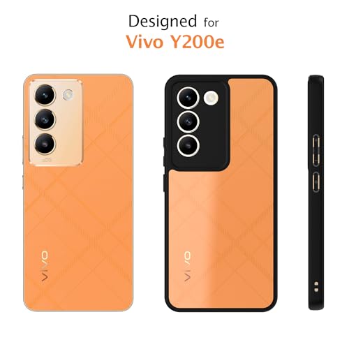Image of KAPAVER Hybrid Series Back Cover Case Compatible with Vivo Y200e (Black)