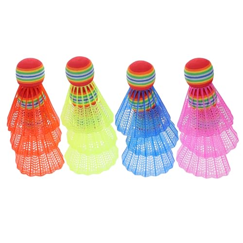 FOYTOKI Sports Badminton Balls 12 Pcs Plastic Birdie Balls for Boys and Girls Adults Indoor Training Practice