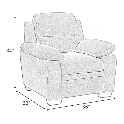 Image of Torque - Jett 1 Seater Sofa Chair (Beige) | Comfortable One Person Fabric Sofa 1 Seater Couch for Studio New Home Festival Gift | 1 Year Warranty