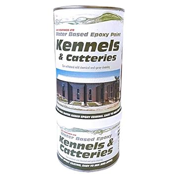 ASK Coatings Cattery and Kennel Floor Paint, waterproof epoxy paint (1L, Clear)