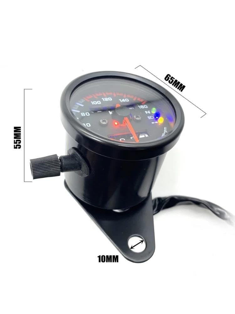 Velocímetro Universal Para Motocicleta Odómetro Mecánico 12V