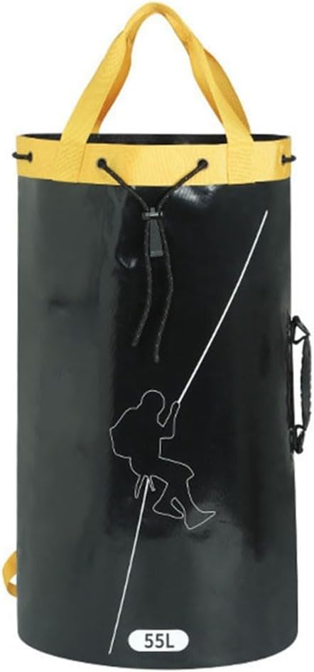 Heavy Duty Waterproof Tool Backpack for Safe Rope Storage During Outdoor Activities (55L Black)