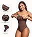 IHHCOXK Strapless Thong Bodysuit for Women Seamless Tummy Control Shapewear Body Shaper -Removable Strap Tube Top Leotard