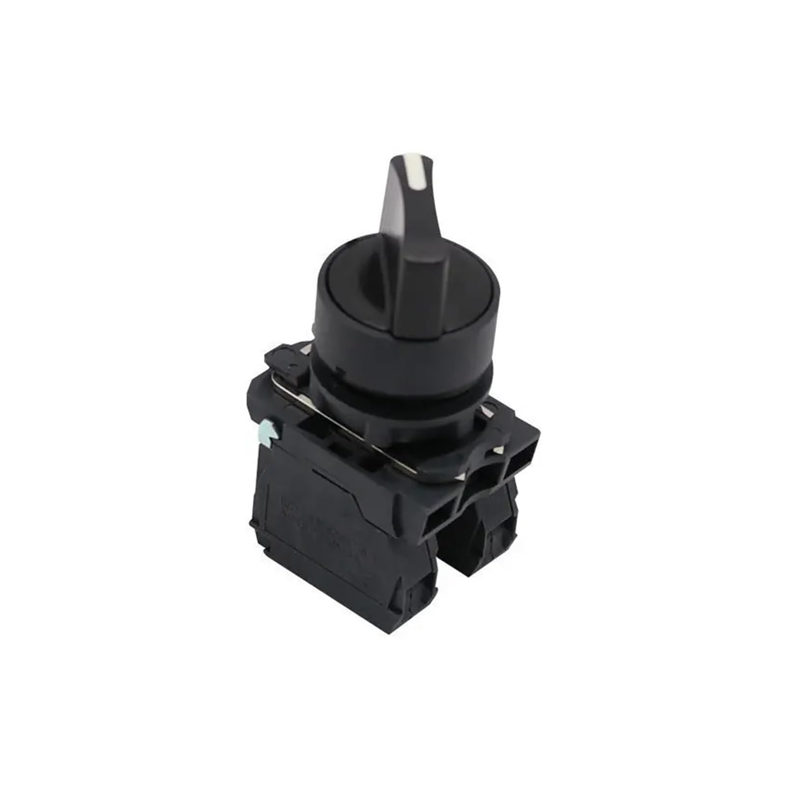 IDGTTLDF 1PC XB5 Series Rotary Button Switch Silver Knob 2NO AD33 Three Positions Selector Black