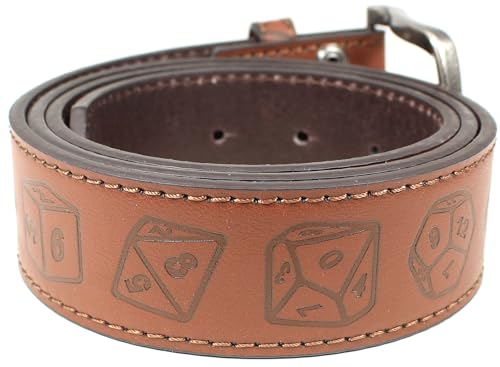 RPG Dice Leather Belt Strap and Metal Buckle 1.5