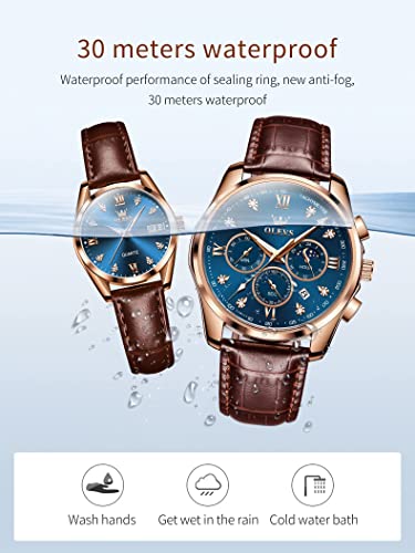 OUPINKE Men's Automatic Mechanical Watches Luxury Business Dress Self Winding Tourbillon Multifunction Calendar Date Luminous Waterproof Luxury Dress Wrist Watches