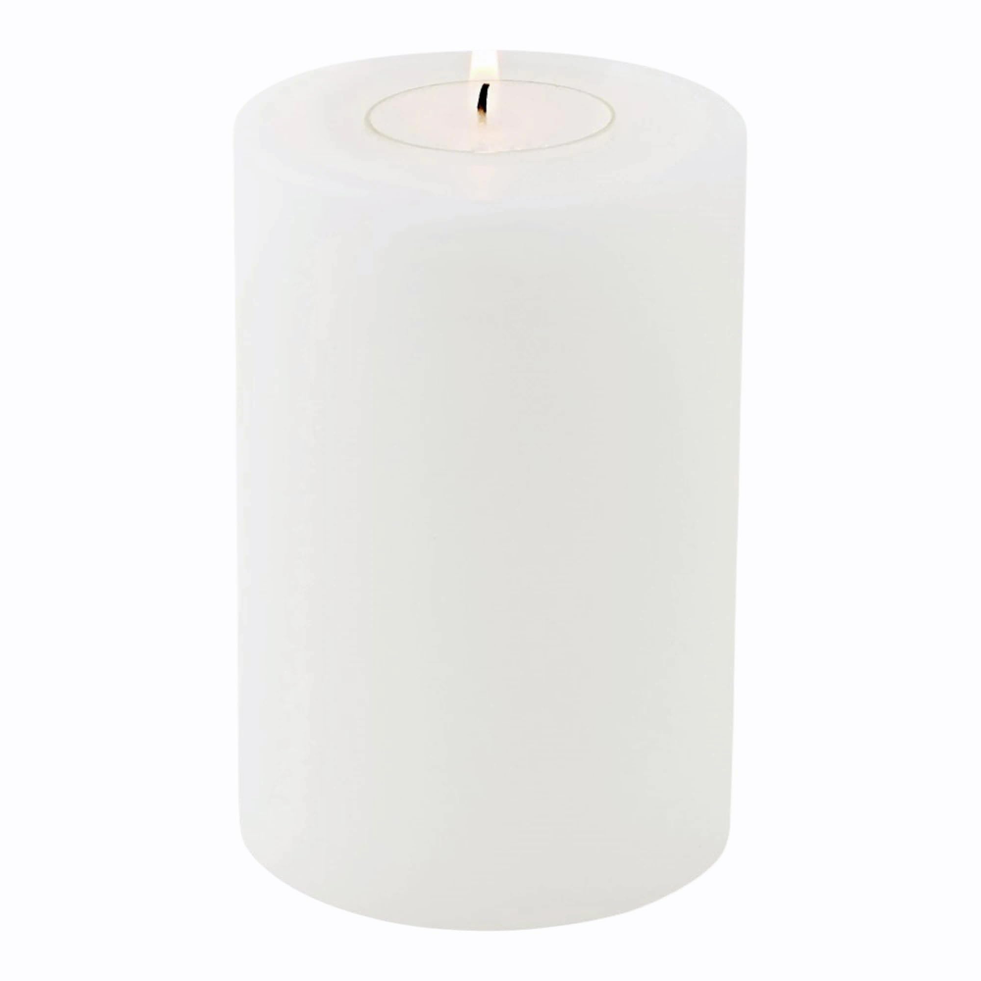 Edzard Transparent Cornelius Tealight Candle With A Diameter Of 3.15 In, 7.4 In Height Of The Candle (Suitable For Standard Tea Lights And Higher Decorative Tea Lights)