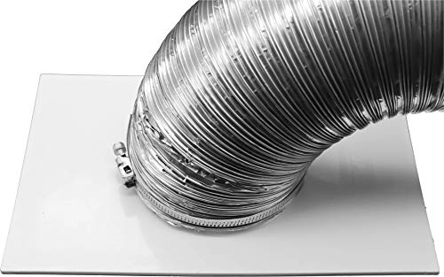 Vent Systems 4\" inch Air Vent Duct Connector Flange Straight Ventilation Pipe Plastic Ducting Connector Plate for Cooling Heating Ventilation System HVAC 4\" inch