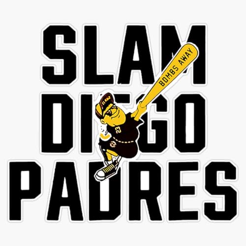 Funny San Diego Baseball, SD California, San Diego, San Diego Padres, Gift for fan Window Water Bottle Bumper Sticker Decal 5"