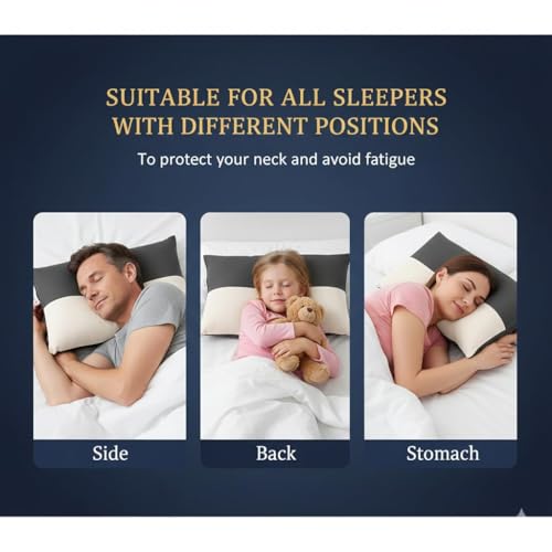 Image of Hotel Quality Premium Fibre Cushions | Cushion 16 inch x 16 inch | Pillow,Cushion,Cushions for, Cushion Pillow,Pillow,Cushions for Bed (Grey-White, 1)