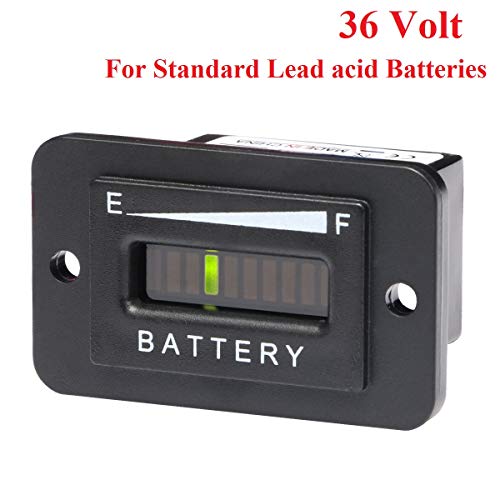 36V Volt LED Battery Meter Indicator Gauge Status Level Tester Charge Discharge