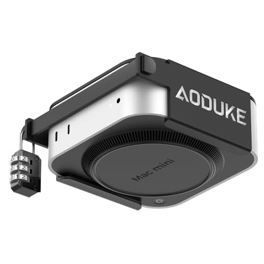 AODUKE Aluminum Alloy 2024 Mac Mini M4 with Combination Lock Security Bracket, Compatible with VESA Hole Monitor or Plaster wall, with lock Under Desk and Wall Mount Anti-theft dock-AJM4GS-B