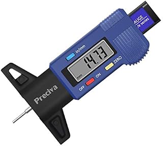 Tire Tread Depth Gauge, Preciva LCD Digital Tire Tread Depth Gauge Tool