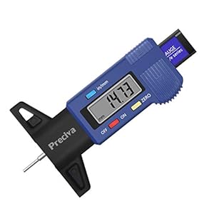 Tyre Tread Depth Gauge, Preciva 0-25.4mm/Inch Digital Tyre Tread Depth Checker, Tire Tread Depth Gauge UK, Portable Tyre…