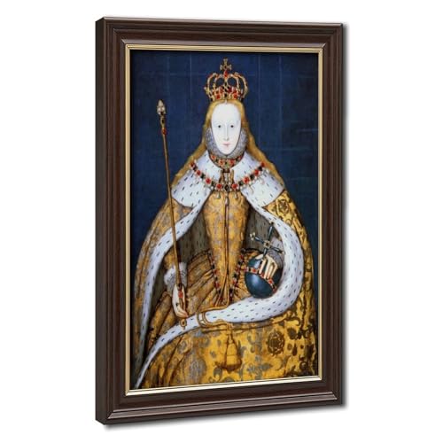 Impression sur toile Elizabeth I tableau historique avec cadre suspendu