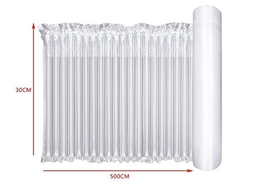 6 Bolsas inflables de embalaje rollo protector burbuja wrap columna de aire antichoque bolsas de transporte de colchón envoltura material de embalaje (30 * 500 CM)