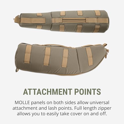Marsupial Gear Angled Spotting Scope Case - Tactical Spotting Scope Protection with MOLLE Attachment Points for Transport, Ranger Green, Large