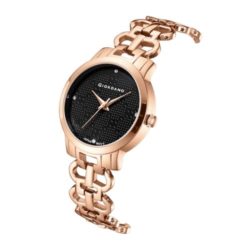 Image of Giordano Analog Black Dial Women's Watch-C2204-33