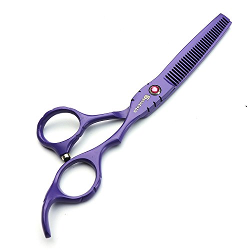 Ciseaux de coiffure violet 6 pouces pour coupe et salon