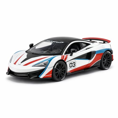Image of Wizplex RMZ Hobby McLaren 600LT Die-Cast Car 1:32 Scale Model Vehicle Pull Back Toy Sports Car for Boys Collectors