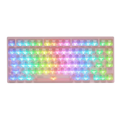 Image of IROK MG75MAX 81 Keys Wired Magnetic Switch Keyboard, 256KHZ Single Key Scan Rate, PCB Nano-Coating Waterproof, Hall Effect, 8KHZ /ARGB /CNC Aluminum Gaming Keyboard(Pink)