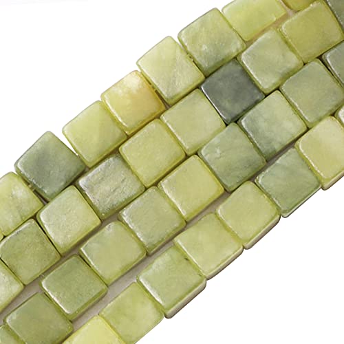 Yholin 4x4mm Natural Cube Stone Beads, Natural Xinyi Jade Gemstone Genuine Real Stone Square Loose Beads Crystal Energy Stone Power Beads for Crafts Jewelry Making - 1 Strand 15.75inch Yholin 4x4mm Natural Cube Stone Beads, Natural Xinyi Jade Gemstone Genuine Real Stone Square Loose Beads Crystal Energy Stone Power Beads for Crafts Jewelry Making - 1 Strand 15.75inch
