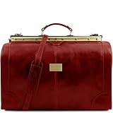 Tuscany Leather Madrid Gladstone Leather Bag - Large size Red