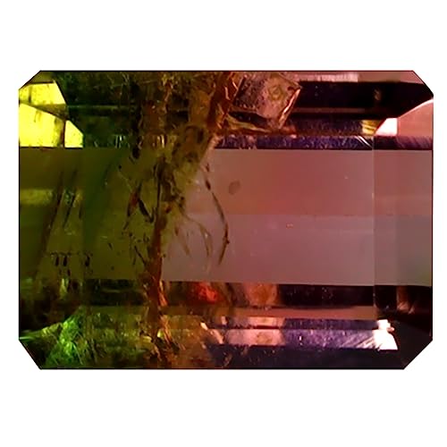 Tourmaline pastèque en vrac 1.60 ct, pierre gemme Mozambique 7x5 mm octogone