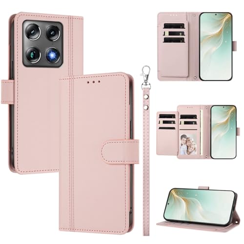 �X�}�z�P�[�X �Ή��@�� for Motorola Signature 5G / X70 Air Pro/Edge 70 Ultra �X�}�z�P�[�X�y�E�H���b�g�f�U�C�� �f���A���J�[�h�X���b�g �L���b�V�� �t���b�v���X�^���h �����h�~�zPink