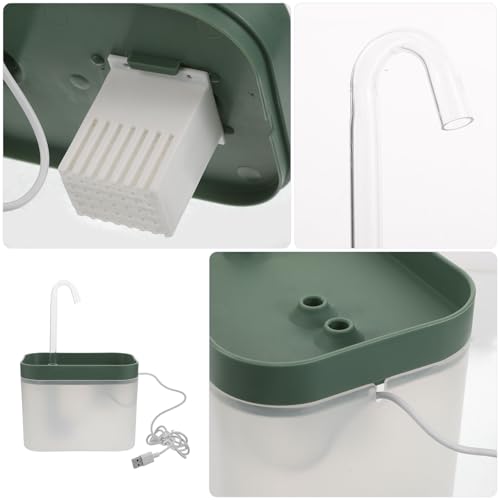 Fuente de agua automática para gatos 1.5L con dispensador interior miniatura 3