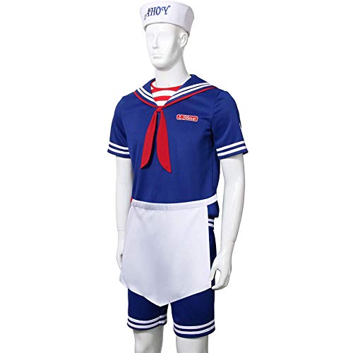 Cosplay Costume Steve Harrington Robin Scoops Ahoy Sailor Uniform Suit Halloween Carnival Costumes Adult Men's clothing,XXXL - Image 6