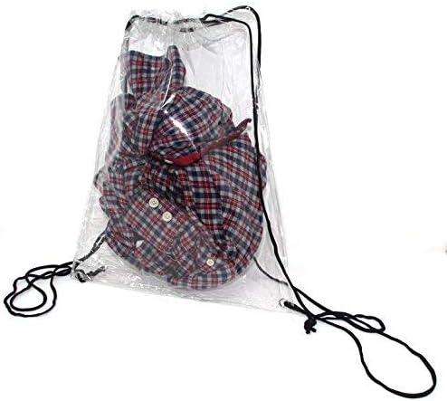 Product Nation 3 x Lightweight Clear Plastic Drawstring Back Pack