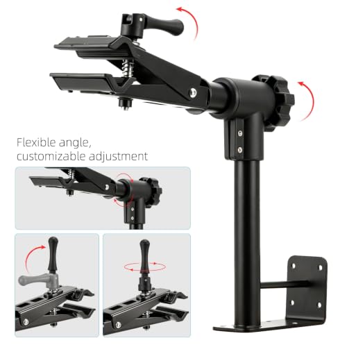 Image of Urban Deco Bike Repair Stand Max 44lbs,Bench Mount Bike Stand,Wall-mounted or Workbench Bike Maintenance Rack with Bike Clamp for Road & Mountain Bikes,Black