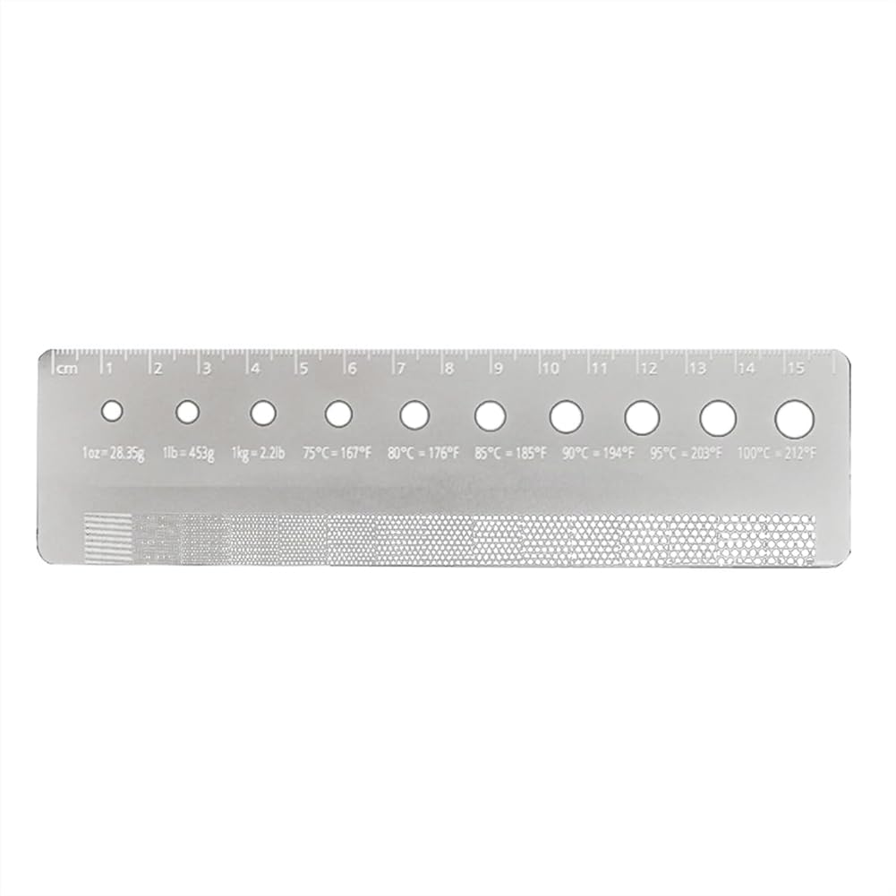 CTRLZS Grinds Reference Card Coffee Grinds Size Ruler Metal Grinds Size Reference Card Essential Tool Coffee Enthusias