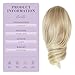 ZQIAN BEAUTY Claw Clip Ponytail Extension - 12 Inch Soft Curly Pony Tails Hair Extensions, Synthetic Hair Extensions Ponytail, Clip in Ponytail (Color: Medium Blonde With Bleach Blonde Ends)