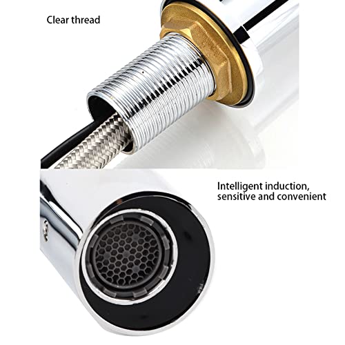 Miniatura 3 de Grifo Para Lavabo De Baño Sin Contacto, Grifo De Agua Con Sensor De Inducción Automático De Rosca G1 2 Pulgadas, Grifo Frío Único Inteligente Por Modelo Con Batería Baja