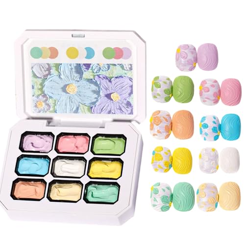Paleta De Esmalte De Uñas De Arte Gel - | Pintar Kits De Gel De Uñas | Kits De Paleta De Arte De De 9 Colores, Juego De Pintura De Esmalte De, Colores De De De, Decoración De Ma