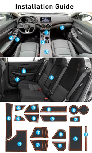 Portavasos para Nissan Sentra 2020-2025 Insertos de goma miniatura 5