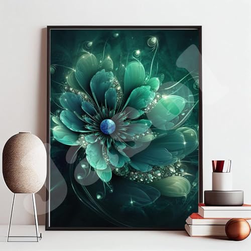 Image of Jasol Diamond Painting Kit, 40x30 Cms, Full Drill, 5D Crystals, Home Wall Decor Gift Set (Flower of Uranus M45606)