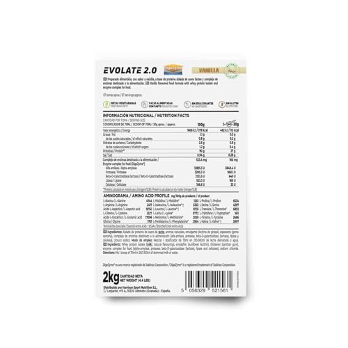 HSN Aislado de Proteína de Suero CFM Evolate 2.0 (Sin Edulcorantes) | Vainilla 2Kg | Whey Protein Isolate 90% + Enzimas DigeZyme® | No Incluye Dosificador | No-GMO, Vegetariano, Sin Gluten ni Soja - imagen 2