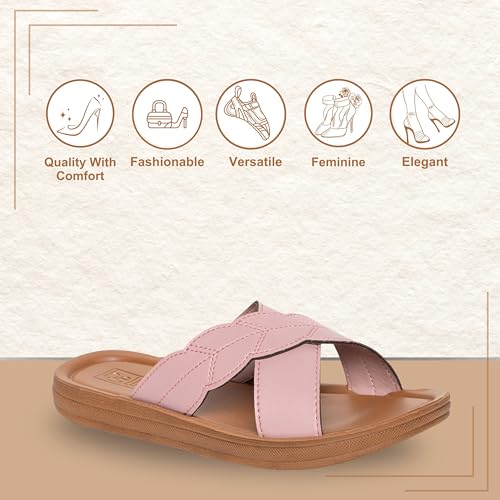 Image of BELLA Women Fashion Flat Slip On Black Sandal | Durable | Stylish | Comfortable | Slip Resistant | Lightweight and Breathable