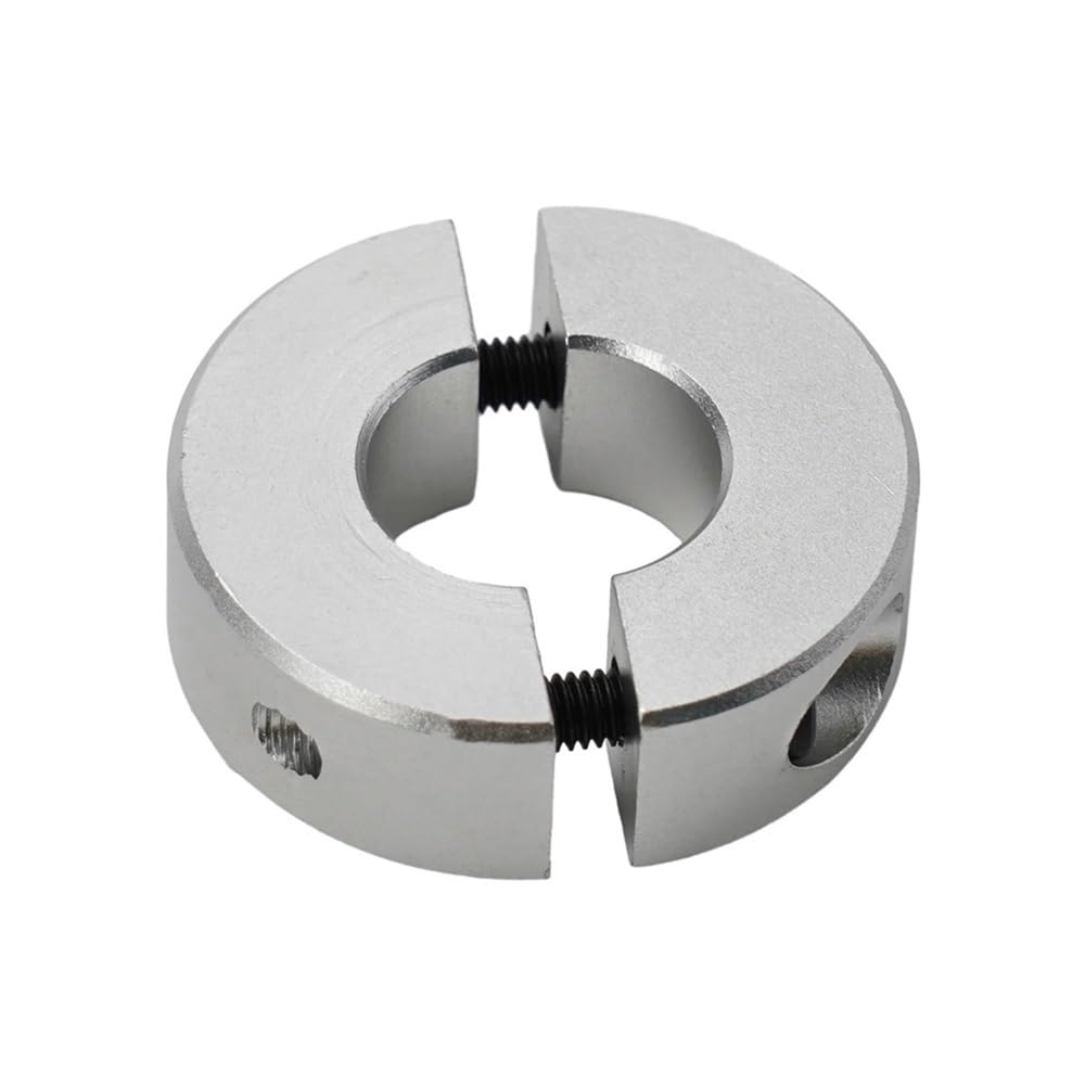 Loacea One Color Drill Depth Stop Double Split Shaft Collar Replacement Part, Fixed Ring Accessory Aluminum Alloy, Stop With Screws(25Mm)
