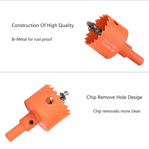 Broca sierra bimetálica M42 15 mm para madera y metal miniatura 4