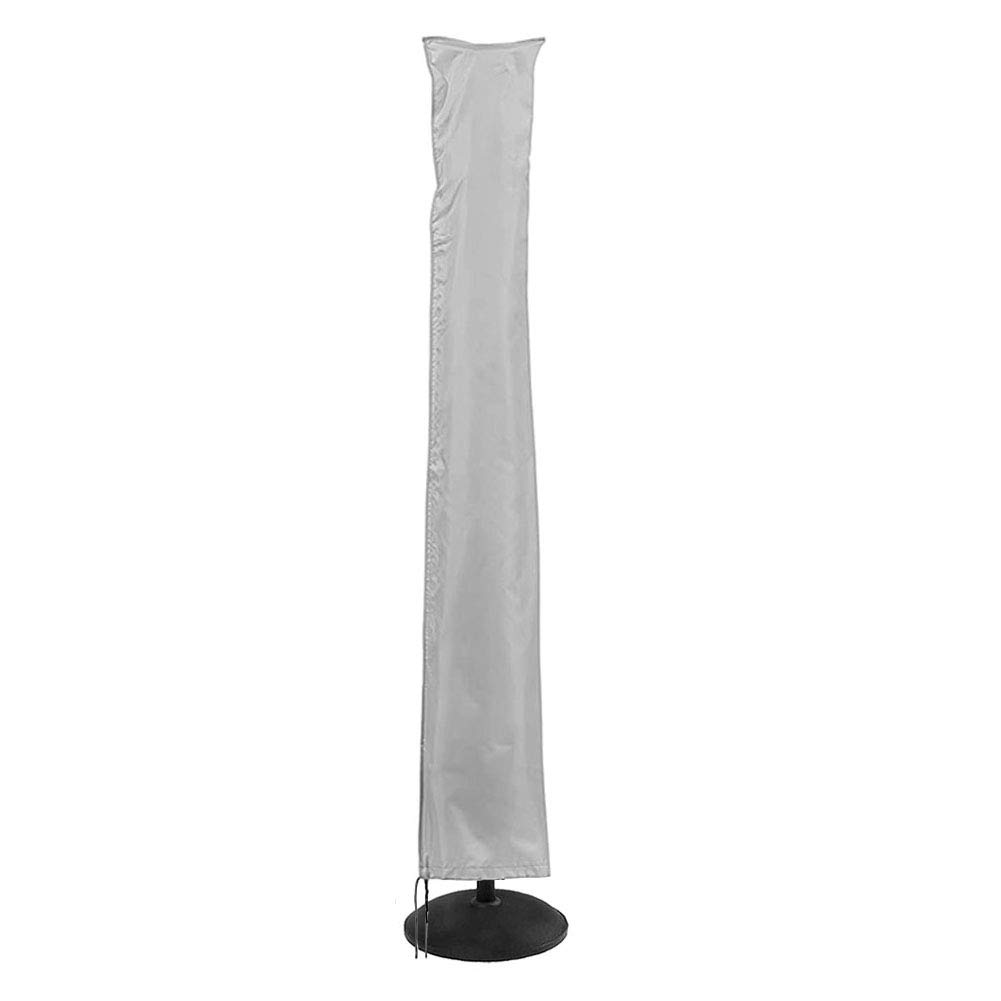 LZQpearl Waterproof Parasol Cover, Heavy Duty Rip Proof Oxford Fabric Extra Large Cantilever Umbrella Cover, Waterproof, Windproof, Anti-UV (Grey,240 * 57CM)