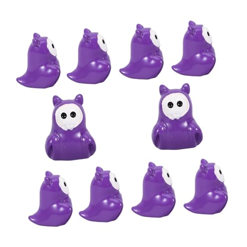 Cabilock 10piezas Mini Figuras De Fantasmas De Halloween Adornos Pequeños para Decoración De Mesa Manualidades De Resina