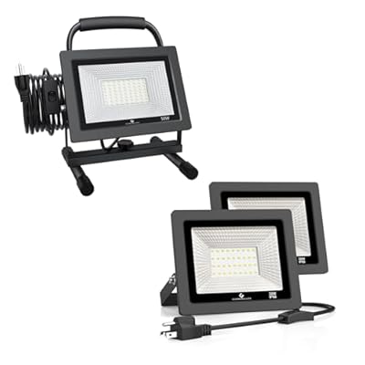 GLORIOUS-LITE LED Work Light, LED Flood Lights, IP66 Waterproof Portable Spot Security Lights for Garage, Yard, Garden, Playground