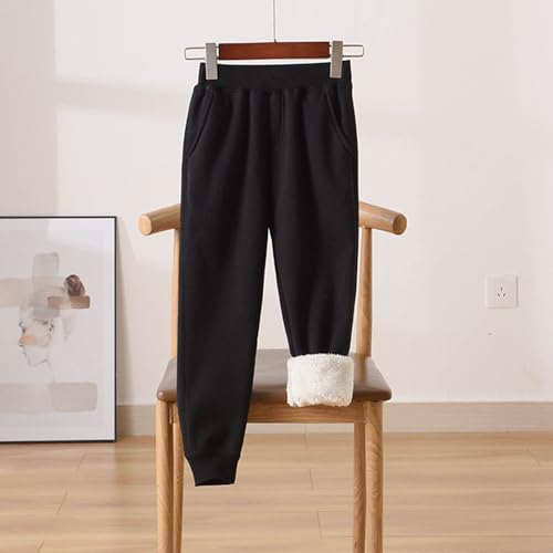 Boys Girls Fleece Sherpa Lined Joggers Kids Winter Warm Thickened Thermal Sweatpants Jogger Athletic Pants 2-15 Years3